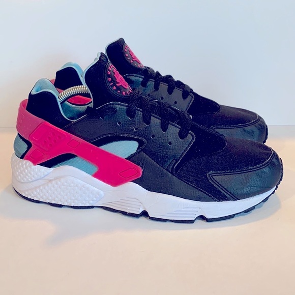 Nike air Huarache Run a South Beach Laser Fuchsia Blue Gale Sz 9.5 main image 4